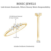 Certified Lab Created Diamond Wedding Anniversary Ring