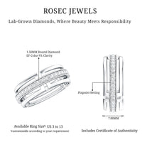 Certified Lab Created Diamond Unisex Wedding Band