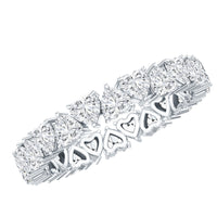 Brilliant Cut Lab Diamond Heart Wedding Band for Women