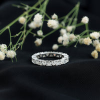 Brilliant Cut Lab Diamond Heart Wedding Band for Women