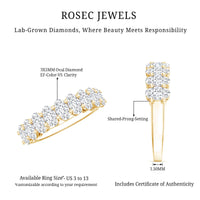 Brilliant Cut Oval Diamond Semi Eternity Ring for Women