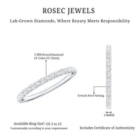 Round Cut Lab Grown Diamond Stackable Eternity Ring