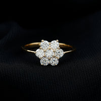 Flower Cluster Lab Grown Diamond Engagement Ring