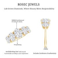 Lab Grown Diamond 5 Stone Statement Ring