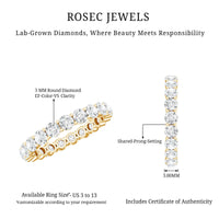 Certified Lab Grown Diamond Eternity Band for Women
