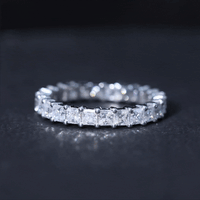 Certified Lab Grown Diamond Princess Cut Wedding Ring