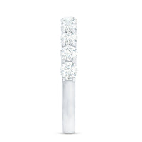 Rosec Jewels cubic zirconia half eternity ring for women, showcasing sparkling stones set in a sleek metal band.