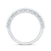 Rosec Jewels cubic zirconia half eternity ring for women, showcasing a band with sparkling stones and elegant design.