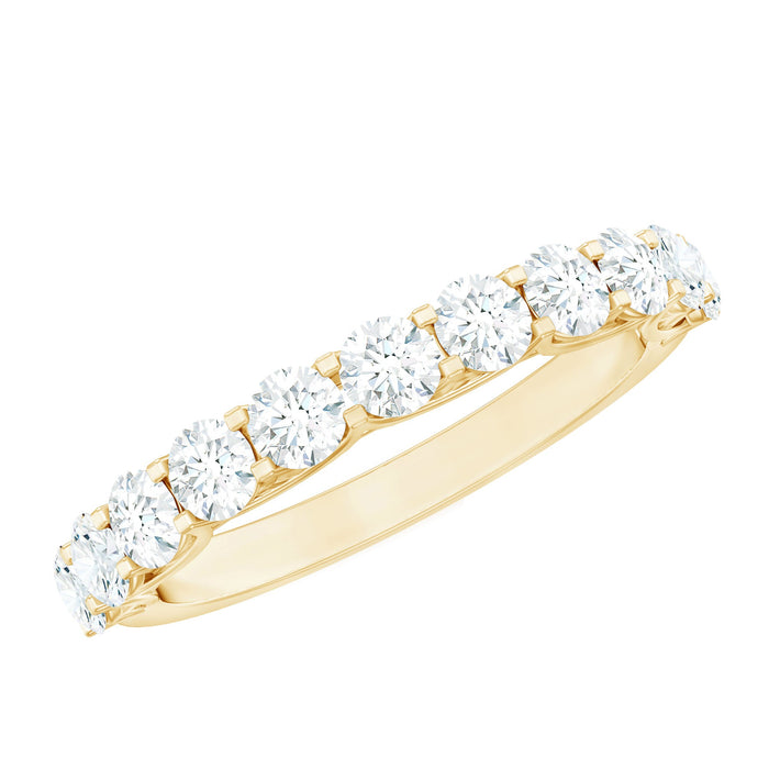 Rosec Jewels cubic zirconia half eternity ring for women, showcasing sparkling stones and elegant design.
