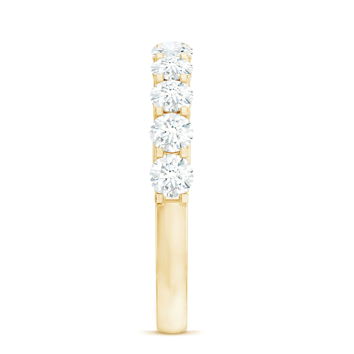 Rosec Jewels cubic zirconia half eternity ring for women featuring a band with sparkling cubic zirconia stones.