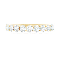 Rosec Jewels cubic zirconia half eternity ring for women, featuring sparkling stones set in a sleek band.
