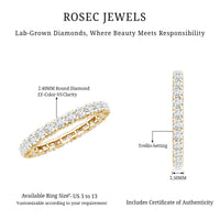 Certified Lab Created Diamond Eternity Wedding Band
