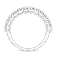 Rosec Jewels lab-grown diamond half eternity wedding ring for women, featuring sparkling diamonds and elegant band design.