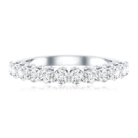 Lab grown diamond half eternity wedding ring for women by Rosec Jewels, showcasing a band with sparkling diamonds and elegant design.