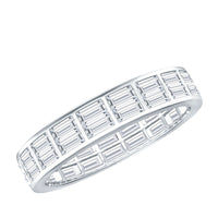 3 CT Cubic Zirconia Two Row Eternity Wedding Band Ring