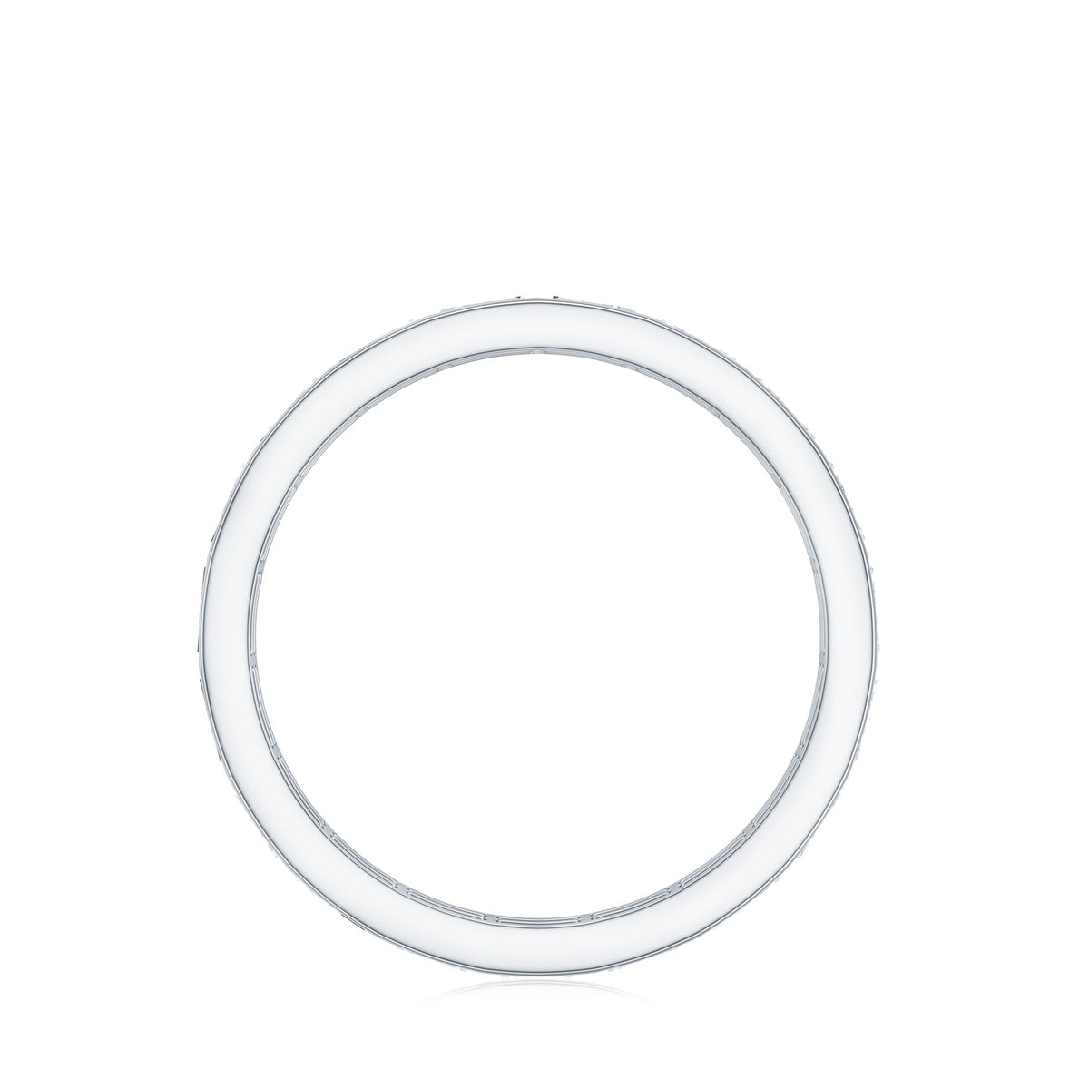 3 CT Cubic Zirconia Two Row Eternity Wedding Band Ring