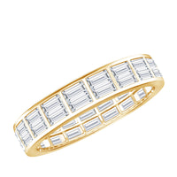 3 CT Cubic Zirconia Two Row Eternity Wedding Band Ring