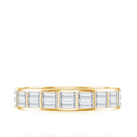 3 CT Cubic Zirconia Two Row Eternity Wedding Band Ring