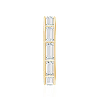 Baguette Cut Zircon East West Full Eternity Band Ring