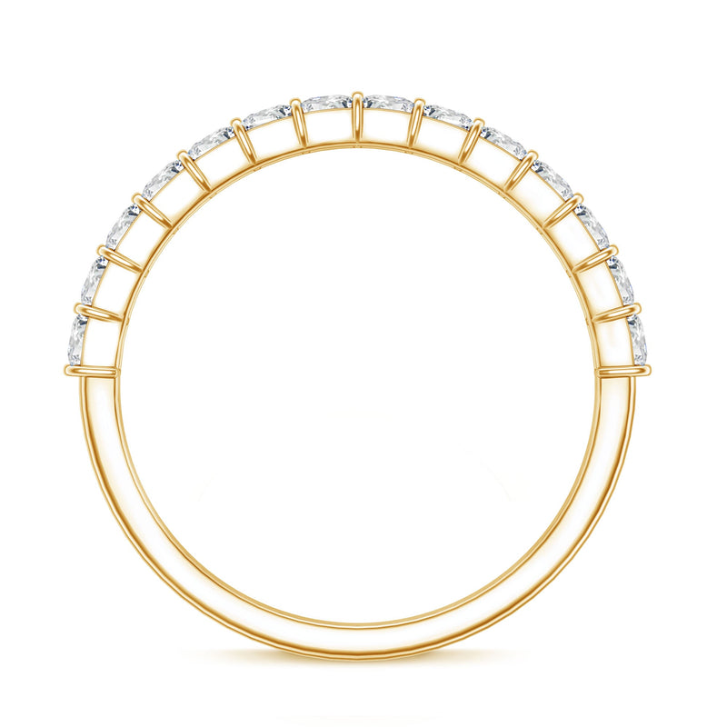 Rosec Jewels princess cut diamond anniversary band ring showing sparkling diamonds set in a sleek band design.