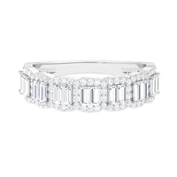 Designer Cubic Zirconia Semi Eternity Band Ring