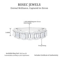 Designer Cubic Zirconia Semi Eternity Band Ring