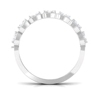 Designer Cubic Zirconia Semi Eternity Band Ring