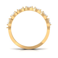 Designer Cubic Zirconia Semi Eternity Band Ring