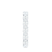 Rosec Jewels Marquise and round cut zirconia full eternity ring with sparkling gemstones and a sleek band design.