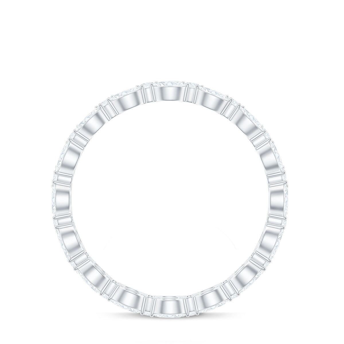 Rosec Jewels zirconia full eternity ring featuring marquise and round cut stones, elegant and sparkling jewelry for special occasions