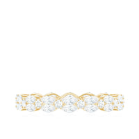 Rosec Jewels marquise and round cut zirconia full eternity ring with sparkling stones and intricate band design.