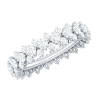 Cubic Zirconia Cluster Eternity Ring in Prong Setting