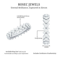 Cubic Zirconia Cluster Eternity Ring in Prong Setting