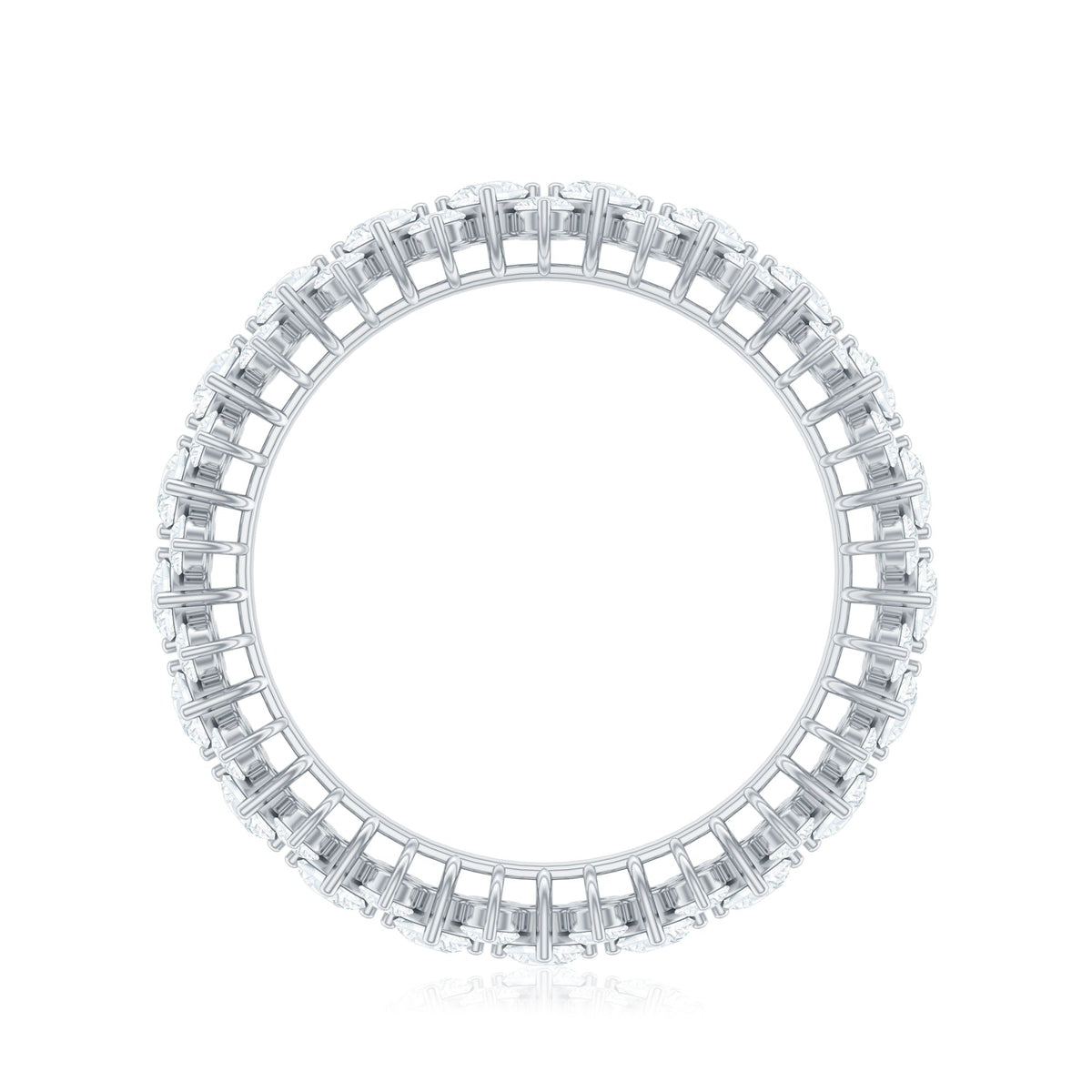 Cubic Zirconia Cluster Eternity Ring in Prong Setting