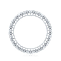 Cubic Zirconia Cluster Eternity Ring in Prong Setting