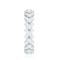 Cubic Zirconia Cluster Eternity Ring in Prong Setting