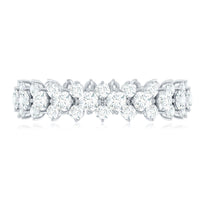 Cubic Zirconia Cluster Eternity Ring in Prong Setting