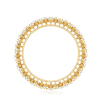 Cubic Zirconia Cluster Eternity Ring in Prong Setting