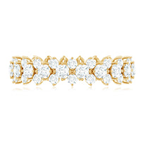 Cubic Zirconia Cluster Eternity Ring in Prong Setting