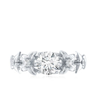 Designer Moissanite Flower Engagement Ring for Women