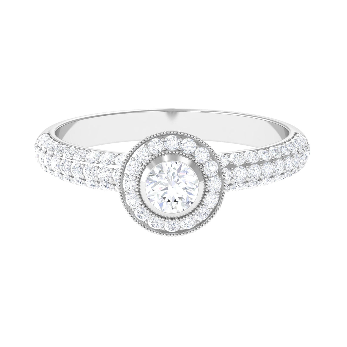 Vintage Inspired Diamond Engagement Ring for Women