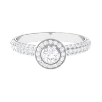 Vintage Inspired Diamond Engagement Ring for Women