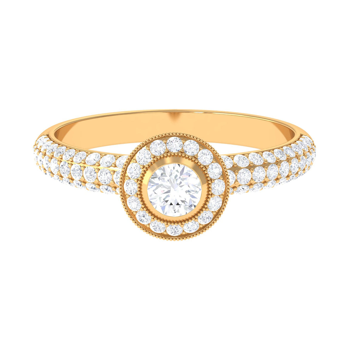 Vintage Inspired Diamond Engagement Ring for Women