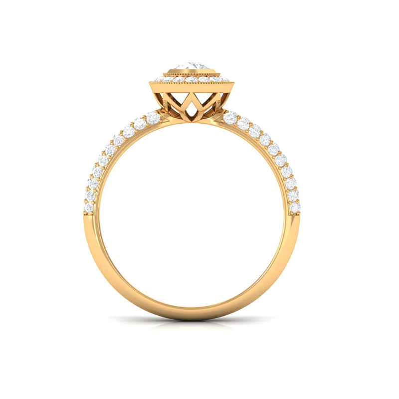 Vintage-inspired diamond engagement ring for women by Rosec Jewels, featuring a sparkling diamond set in elegant design.