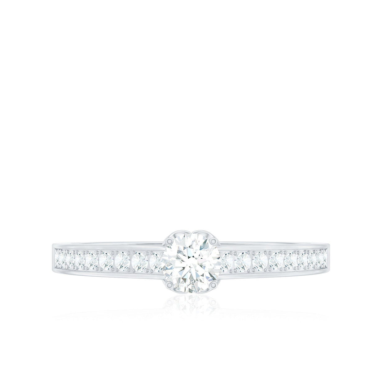 Minimal Round Diamond Promise Ring