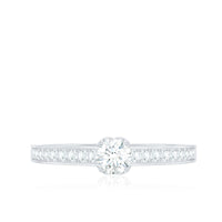 Minimal Round Diamond Promise Ring
