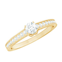 Minimal Round Diamond Promise Ring