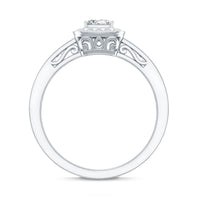 Lab Grown Diamond Princess Cut Engagement Ring with Halo