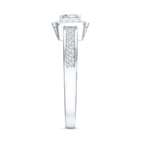 Lab Grown Diamond Princess Cut Engagement Ring with Halo