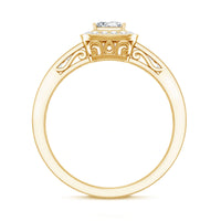 Lab Grown Diamond Princess Cut Engagement Ring with Halo